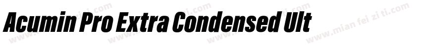 Acumin Pro Extra Condensed Ultra Bl字体转换